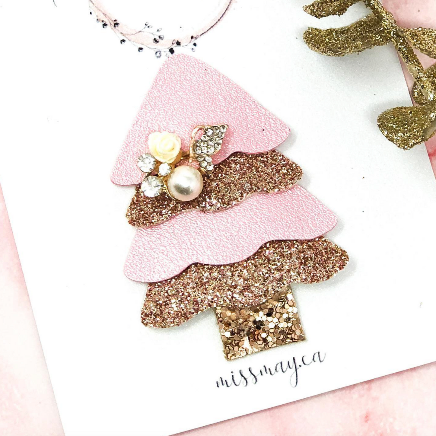 Christmas Tree Hair Bow Digital Cut File – PDF & SVG DIY Template | Miss May