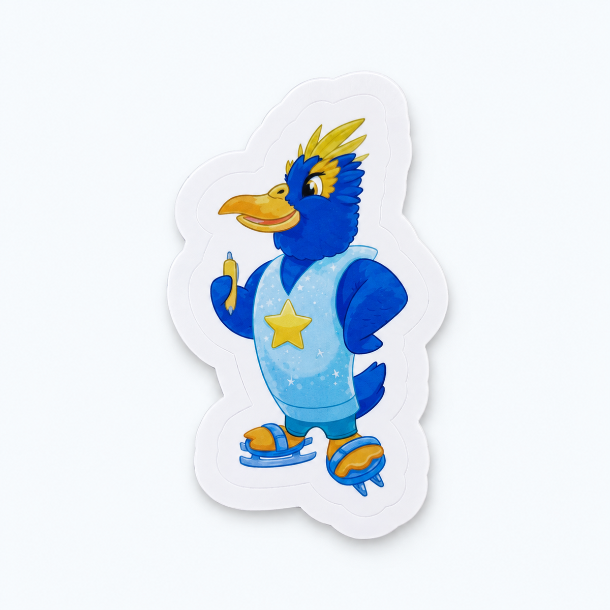 White Vinyl Character Stickers