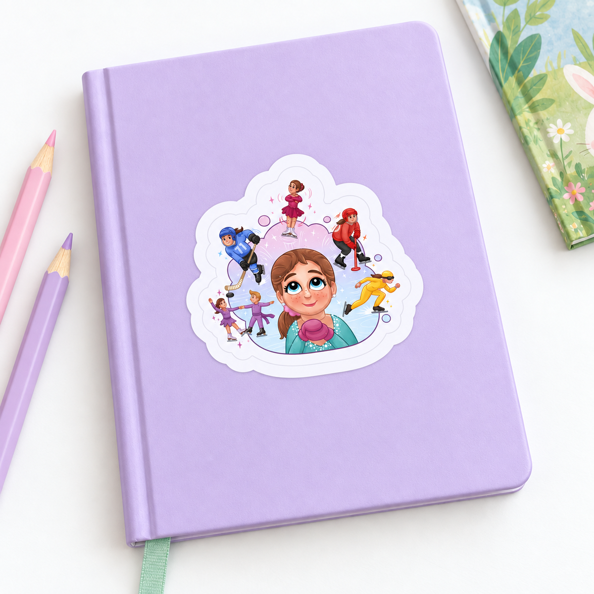 White Vinyl Character Stickers