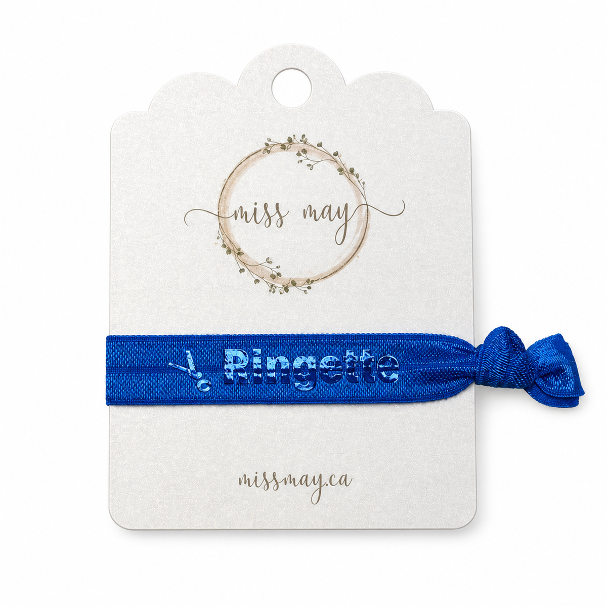 Ringette Hair Tie Bracelets – Foiled Elastic | Miss May