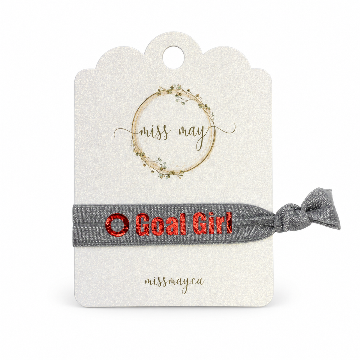 Ringette Hair Tie Bracelets – Foiled Elastic | Miss May