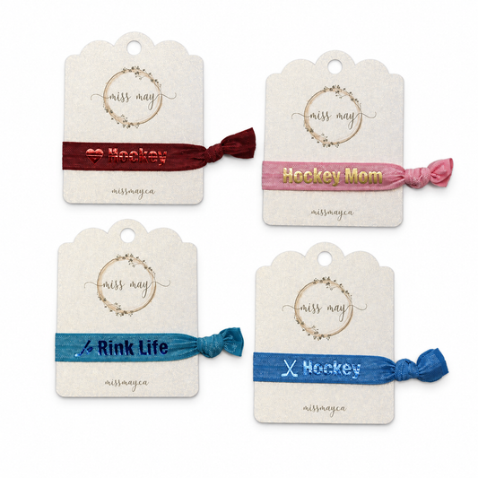 Hockey Hair Tie Bracelets – Foiled Elastic | Miss May
