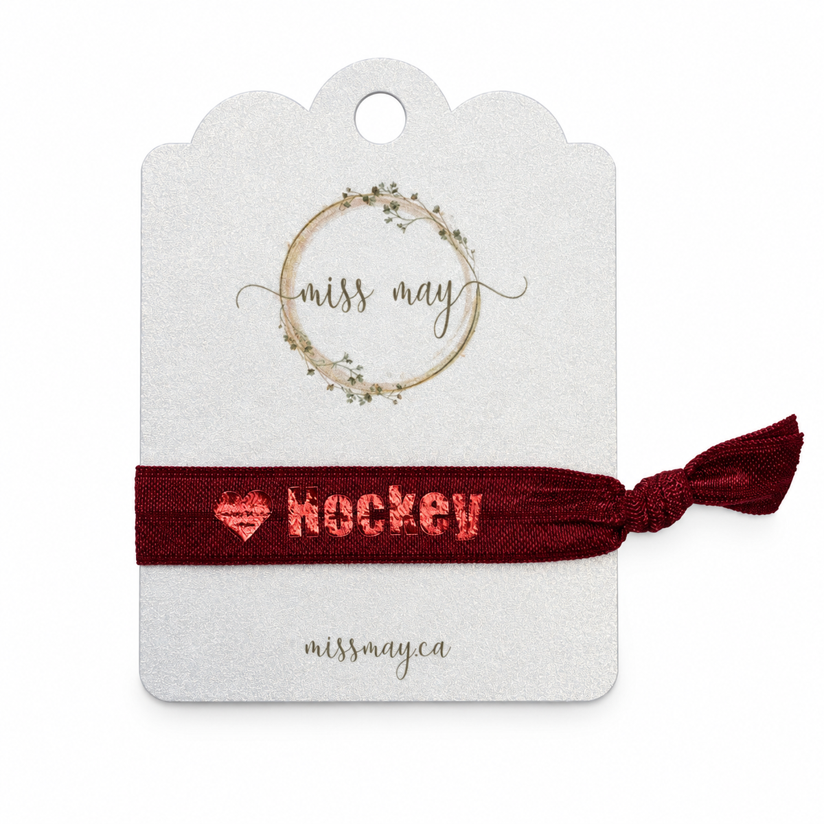 Hockey Hair Tie Bracelets – Foiled Elastic | Miss May