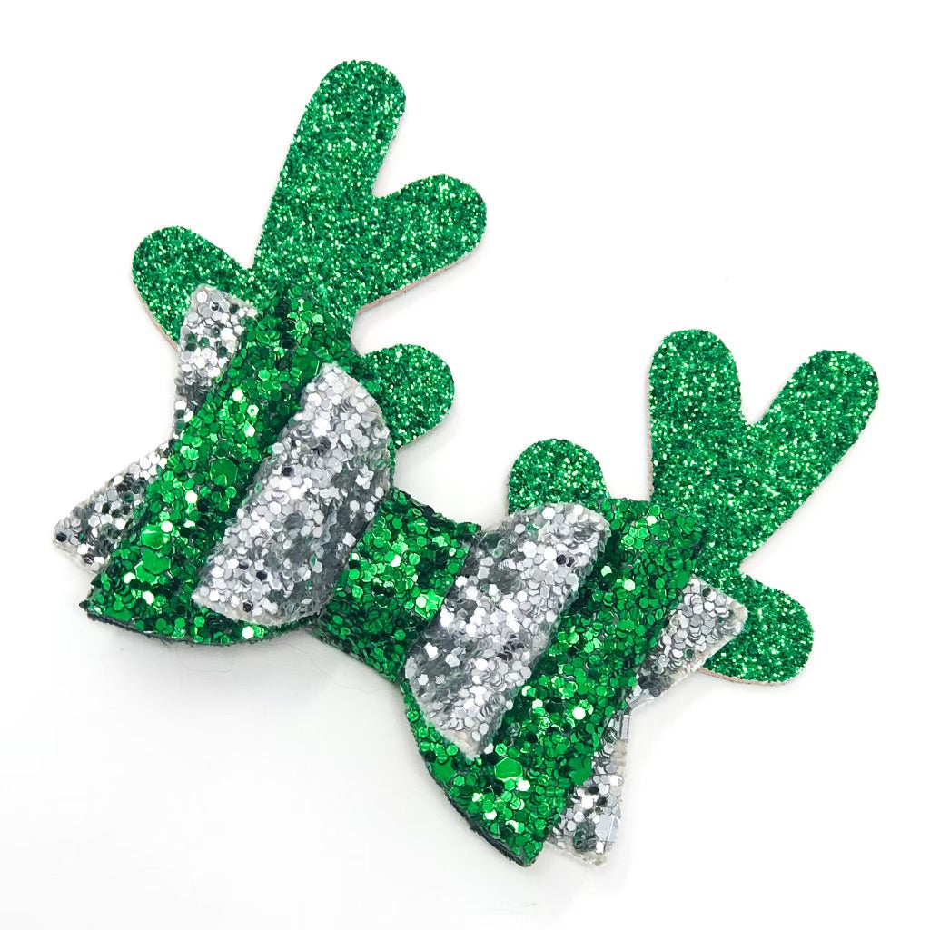 Reindeer Hair Bow – Christmas Holiday Bow for Girls | Miss May