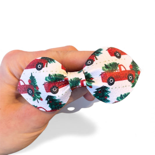 Christmas Tree Truck Hair Tie – Holiday Ponytail Holder for Girls | Miss May