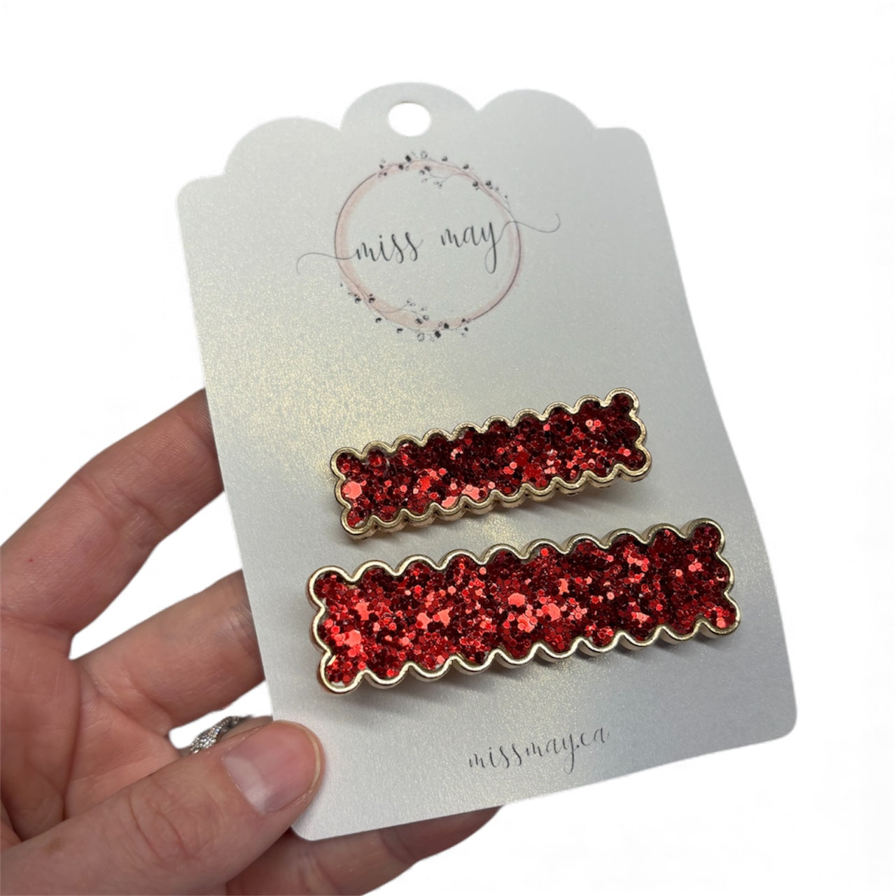 Matching Christmas Hair Clips Set – Festive Mom & Me Holiday Hair Accessories | Miss May