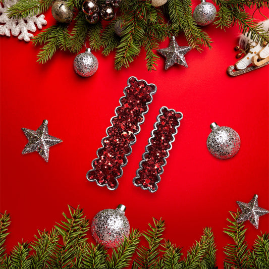 Matching Christmas Hair Clips Set – Festive Mom & Me Holiday Hair Accessories | Miss May