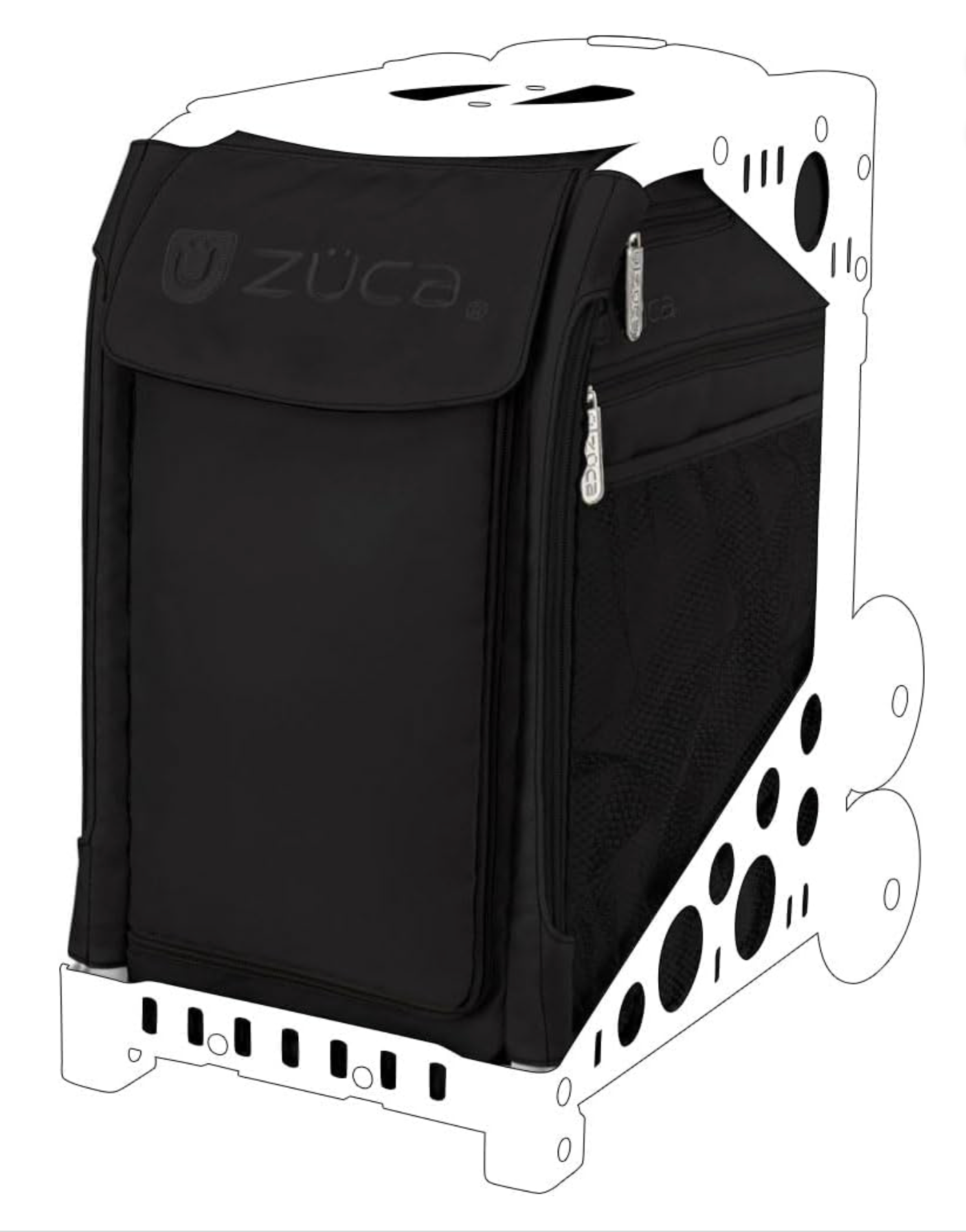 ZUCA SIBS236 Sport Insert Bag Stealth Black Logo Embroidery in Black / 89055900236