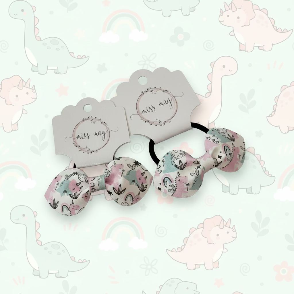 Handmade boutique dinosaur unicorn fairy bow for kids hair styling accessory