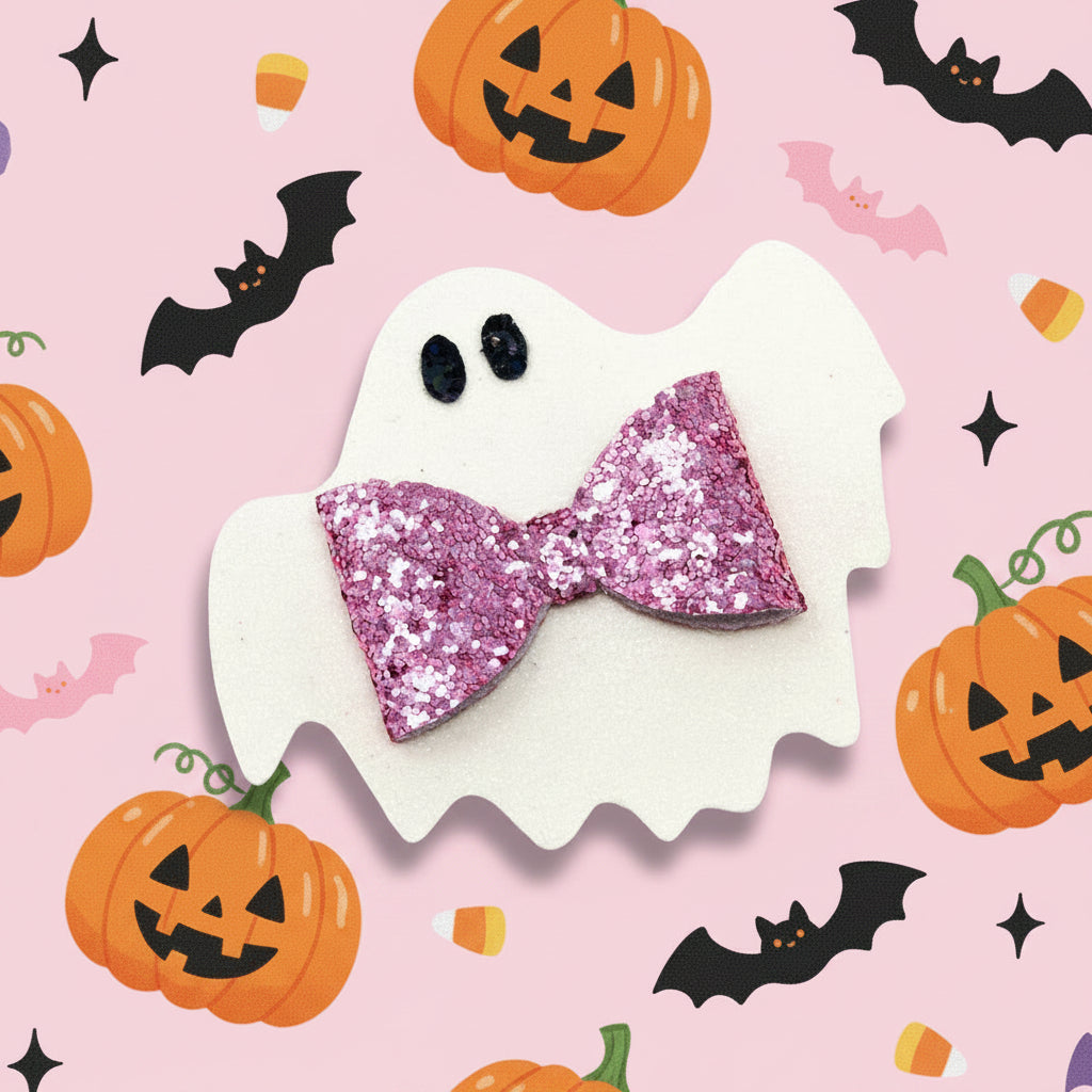 halloween hair accessory for girls ghost bow