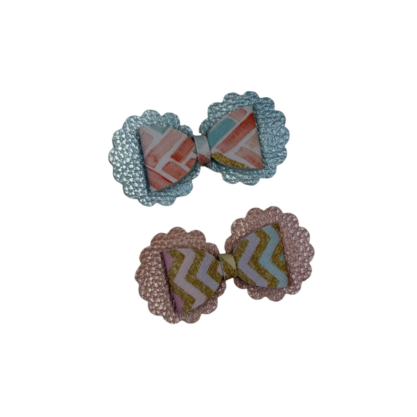 baby toddler hair bow clip small boutique bow herringbone zigzag girls hair accessory